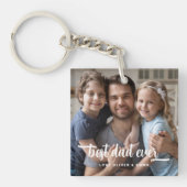 最高のパパEver Father's Day Script写真 キーホルダー (正面)