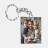 最高のパパEver Father's Day Script写真 キーホルダー (正面左)