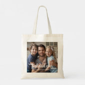 最高のパパEver Father's Day Script写真 トートバッグ (裏面)