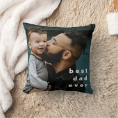 最高のパパEver Full Photo パーソナライズされた Overlay クッション (ブランケット)