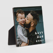 最高のパパEver Full Photo パーソナライズされた Overlay フォトプラーク (正面)