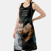 最高のパパEver Full Photo Black パーソナライズされた エプロン (インサイチュ)