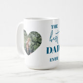 最高のパパEver Gift withハート写真 コーヒーマグカップ (正面左)