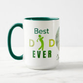 最高のパパEver Golf Photoクール モダン Fasters Day マグカップ (左)