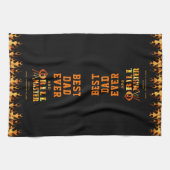 最高のパパEVER GRILL MASTER パーソナライズされた キッチンタオル (横)