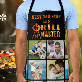 最高のパパEVER GRILL MASTER 16フォトコラージュ名 エプロン