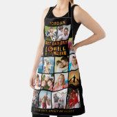 最高のパパEVER GRILL MASTER 16フォトコラージュ名 エプロン (インサイチュ)