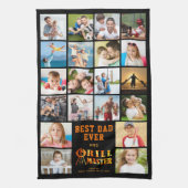 最高のパパEVER GRILL MASTER 20 Photo Collage キッチンタオル (縦)