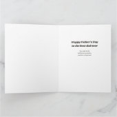 最高のパパEver Groovyレトロタイポグラフィ写真 カード (内部)