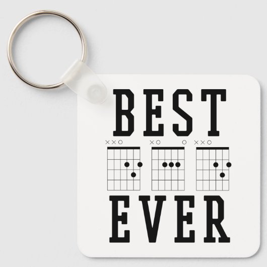 最高のパパEver Guitar Chord |父の日贈り物 キーホルダー (正面)