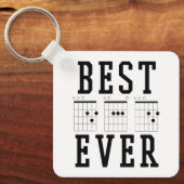 最高のパパEver Guitar Chord |父の日贈り物 キーホルダー (正面)