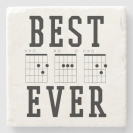 最高のパパEver Guitar Chord |父の日贈り物 ストーンコースター