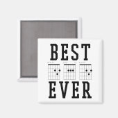 最高のパパEver Guitar Chord |父の日贈り物 マグネット (正面/裏面)