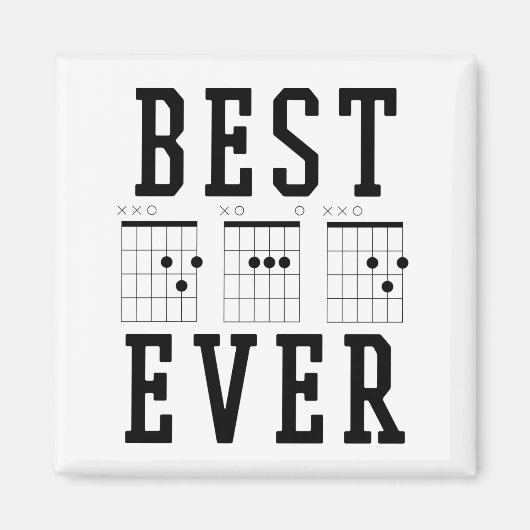 最高のパパEver Guitar Chord |父の日贈り物 マグネット (正面)