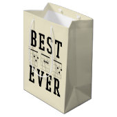 最高のパパEver Guitar Chord |父の日贈り物 ミディアムペーパーバッグ (裏面アングル)