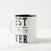 最高のパパEver Guitar Chords Mug |父の日の贈り物 ツートーンマグカップ (正面左)