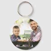 最高のパパEver Happy Faters Day写真パーソナライズされた キーホルダー (裏面)