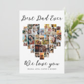 最高のパパEver Happy Father Dayハート写真コラージュ (スタンド正面)