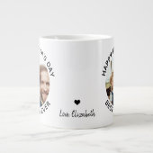 最高のパパEver Happy Father's Dayカスタム2写真 ジャンボコーヒーマグカップ (正面)