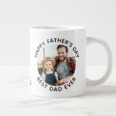 最高のパパEver Happy Father's Dayカスタム2写真 ジャンボコーヒーマグカップ (右)