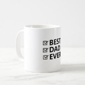 最高のパパEver Mag - おもしろい & Heartful Gift forパパ コーヒーマグカップ (正面左)