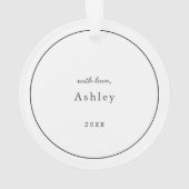 最高のパパEver Minimalist写真 オーナメント (裏面)