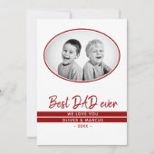 最高のパパEver Modeln Red Script Father's Day Photo カード (正面)