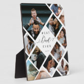 最高のパパEver ModernPhoto Collageギフトキープサケ フォトプラーク (側面)