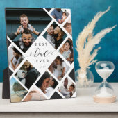 最高のパパEver ModernPhoto Collageギフトキープサケ フォトプラーク (側面)