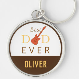 最高のパパEVER MUSIC KEEPSAKE FATERSモダン Day キーホルダー