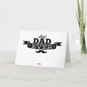 最高のパパEver Mustache Father's Dayフォトカード カード (裏面)