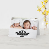最高のパパEver Mustache Father's Dayフォトカード カード (黄色い花)
