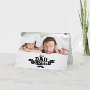 最高のパパEver Mustache Father's Dayフォトカード カード