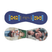 最高のパパEver Navy Blueハート写真コラージュ 野球ボール (パネル)