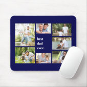 最高のパパEver Navy Blue Photo Collage マウスパッド (マウス)