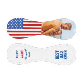 最高のパパEver Patriotic赤白青写真 野球ボール (パネル)