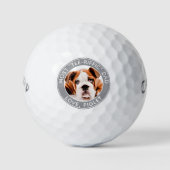 最高のパパEver Pet Dog写真パーソナライズされた ゴルフボール (正面)