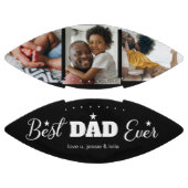 最高のパパEver Photoコラージュモダンブラック アメリカンフットボール (パネル)