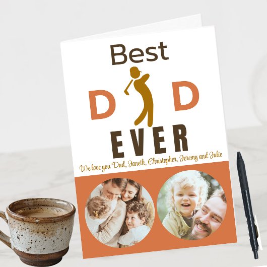 最高のパパEver Photo可愛いユニークトレンディー父の日 カード