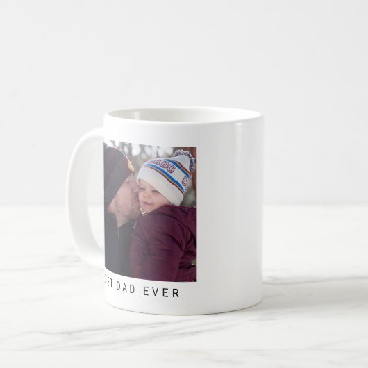 最高のパパEver Photo パーソナライズされた Keepsake コーヒーマグカップ (正面左)