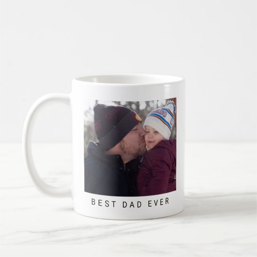 最高のパパEver Photo パーソナライズされた Keepsake コーヒーマグカップ (左)