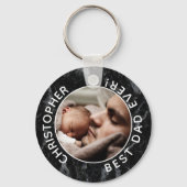 最高のパパEver Photo モダン Keepsake Father's Day キーホルダー (裏面)
