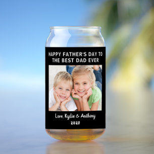 最高のパパEver Photo Black Father's Day ガラス缶