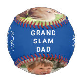 最高のパパEver Photo Blue 野球ボール (裏面)