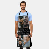 最高のパパEver Photo Collageオールオーバープリントエプロン エプロン (着用した状態)