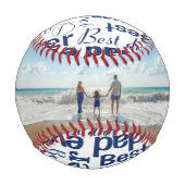 最高のパパEver Photo Collageクールタイポグラフィ 野球ボール (正面)