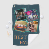 最高のパパEver Photo Collageゴルフタオル ゴルフタオル (インサイチュ)