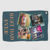 最高のパパEver Photo Collageゴルフタオル ゴルフタオル (横)