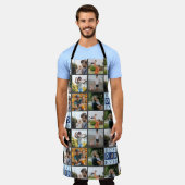 最高のパパEver Photo Collageパターン エプロン (着用した状態)