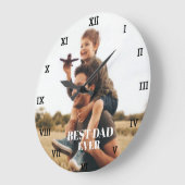 最高のパパEver Photo Collage独自のコラージュを作成 ラージ壁時計 (傾斜)